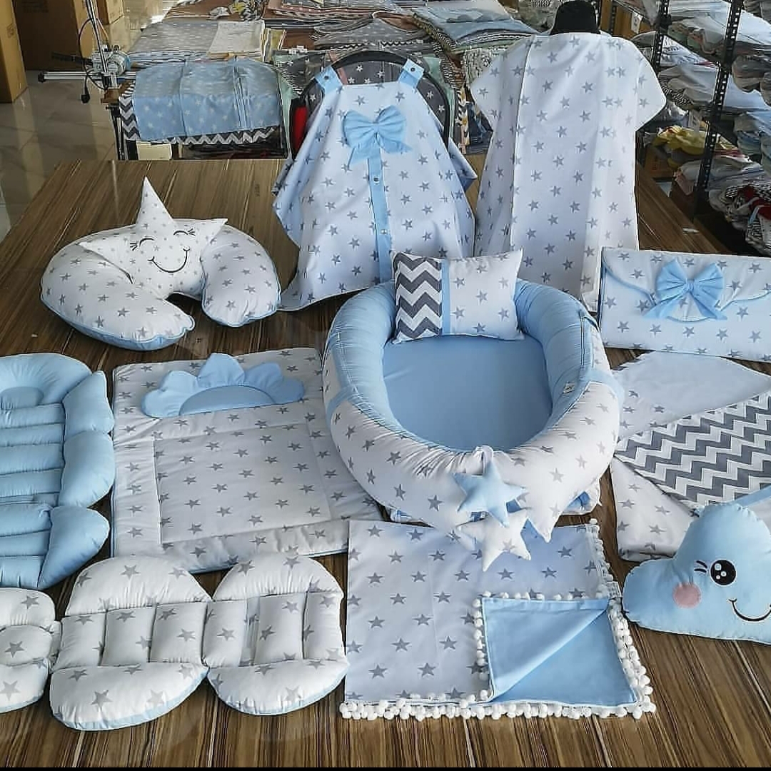 Sleeping and gaming cushions White Blue