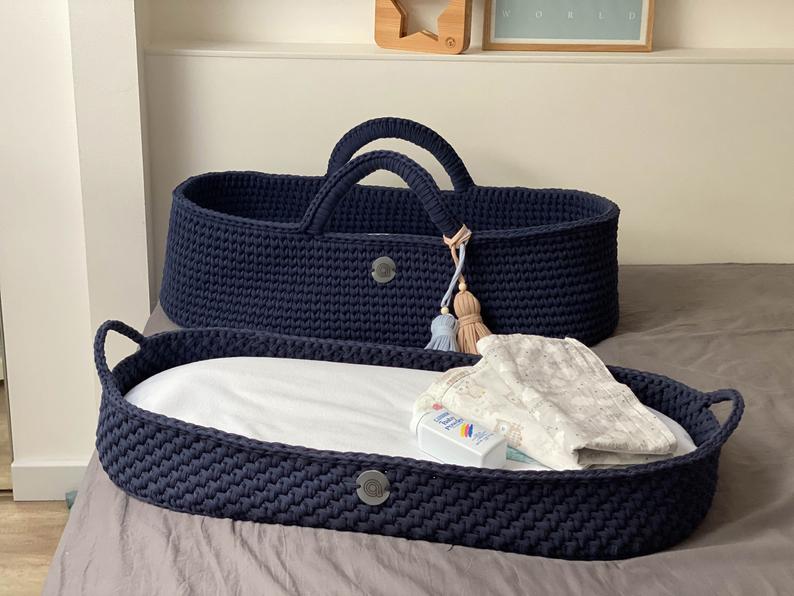 Set of Baby Moses Basket with Baby Changing